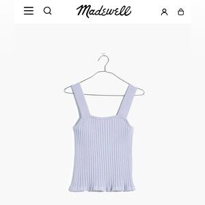 Madewell | Tilney Ribbed Sweater Tank, Iced Lilac, SzS